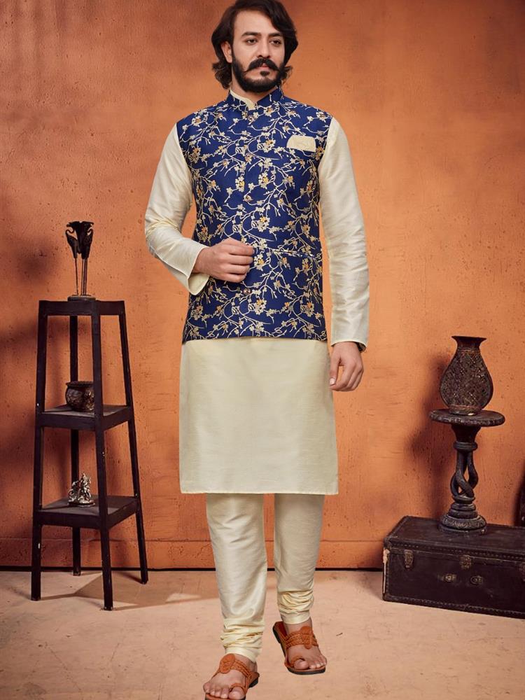 Jacquard Jacket with Kurta Sets