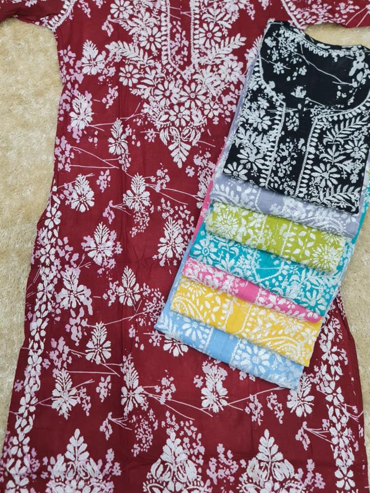 Chikankari Printed Kurti