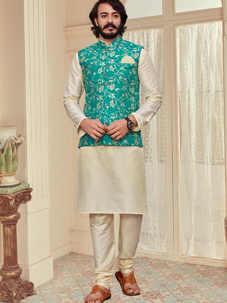 Jacquard Jacket with Kurta Sets