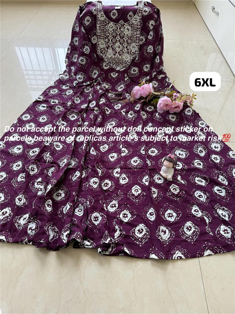 Plussize Anarkali Rayon Kurti 