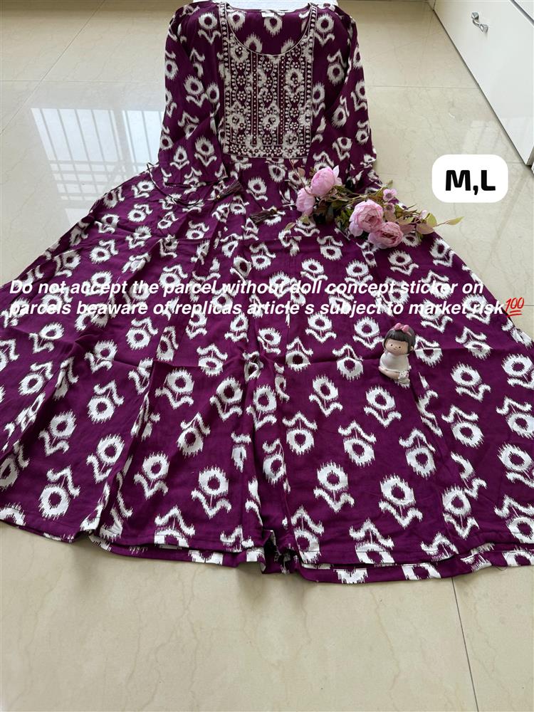 Plussize Anarkali Rayon Kurti 