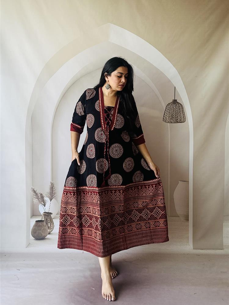 Ajrakh Hand Block One Piece 