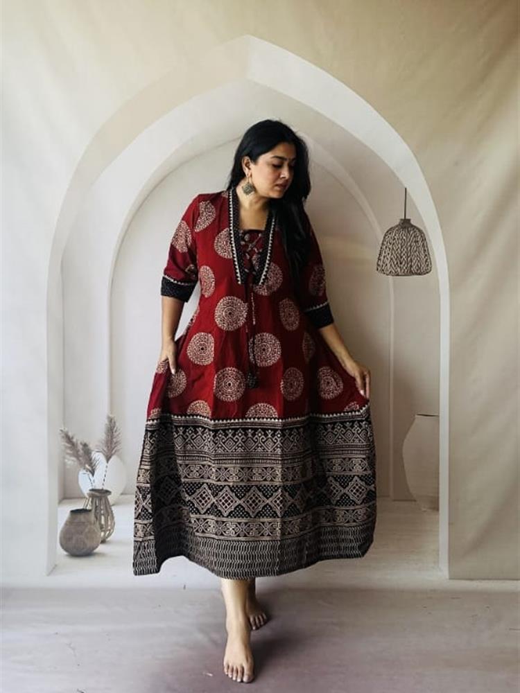 Ajrakh Hand Block One Piece 