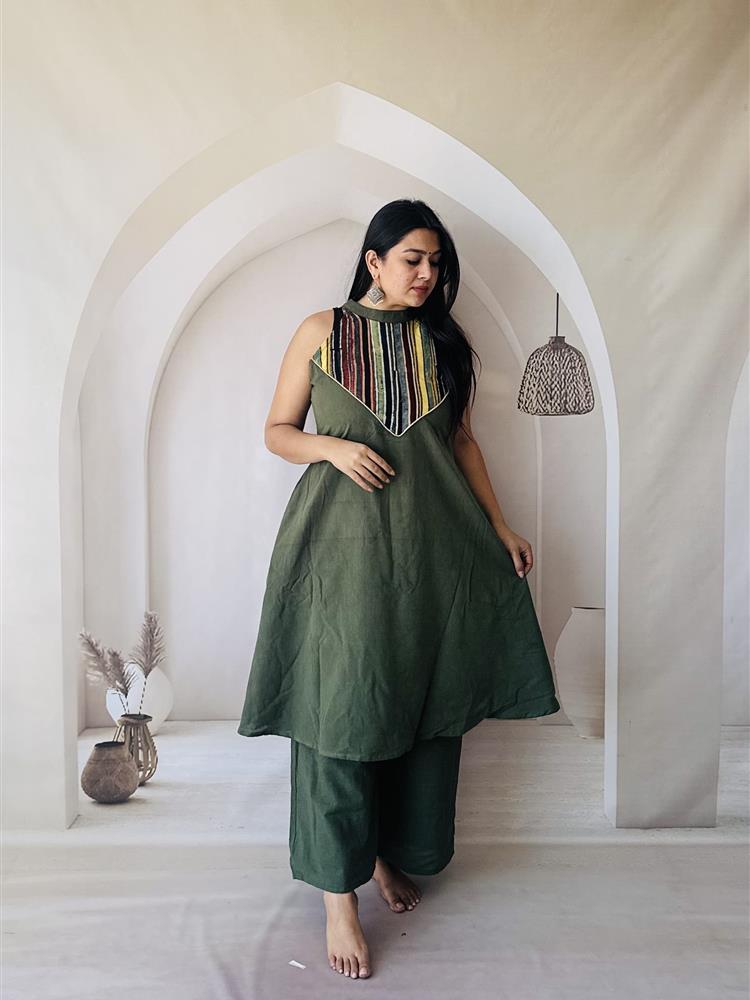 Cotton Ajrakh NATURAL VEG DYE Coordset