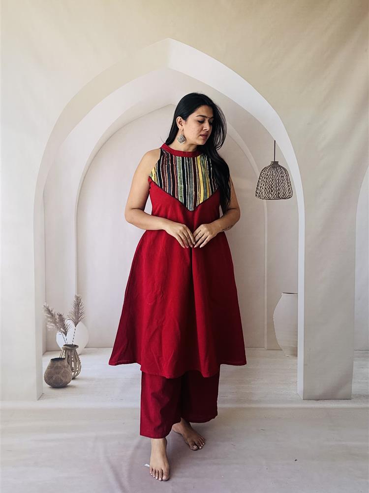 Cotton Ajrakh NATURAL VEG DYE Coordset