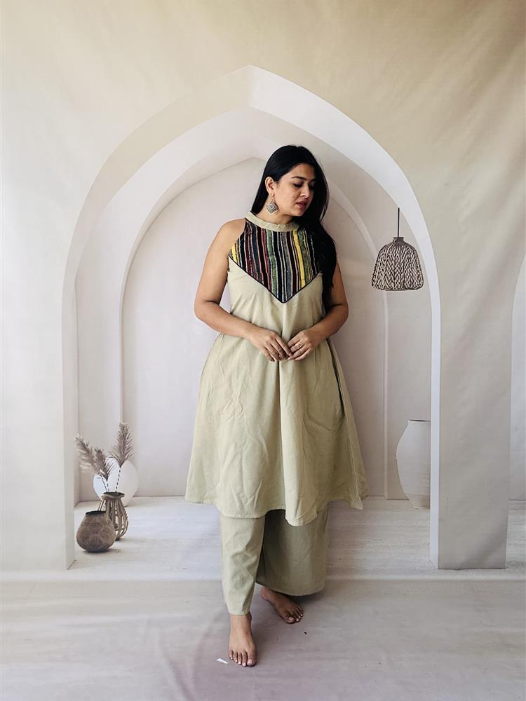 Cotton Ajrakh NATURAL VEG DYE Coordset