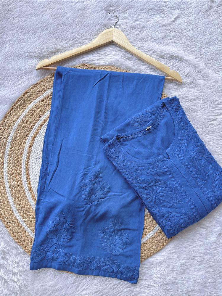 Dye Chikankari Kurti Pallazo