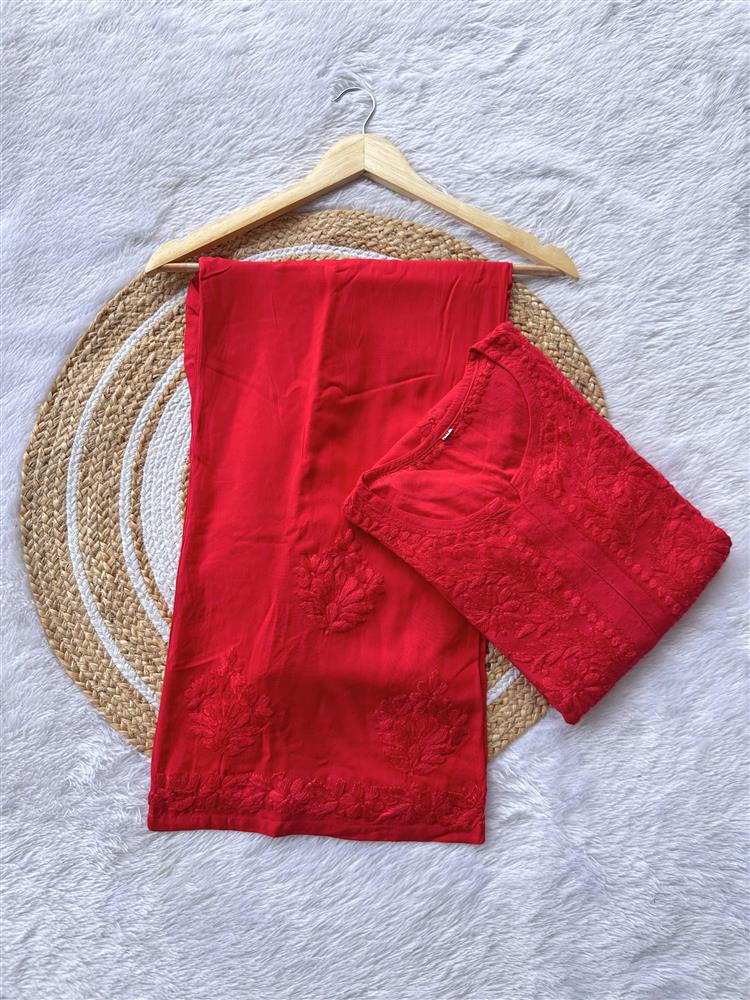 Dye Chikankari Kurti Pallazo