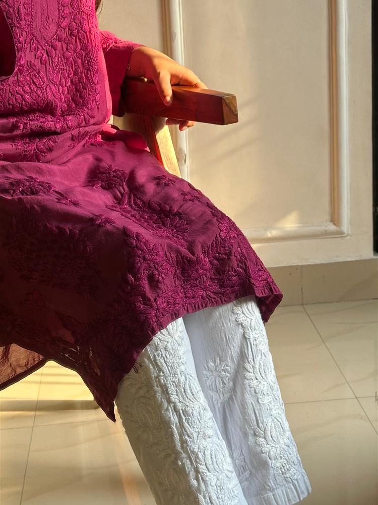 Muslin Chikankari Kurti 