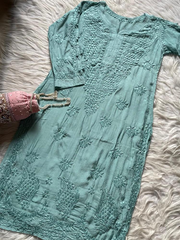 Muslin Chikankari Kurti 