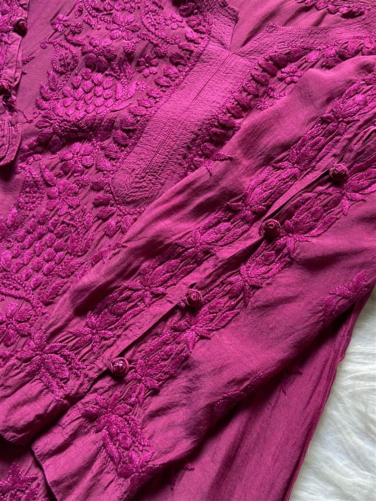 Muslin Chikankari Kurti 