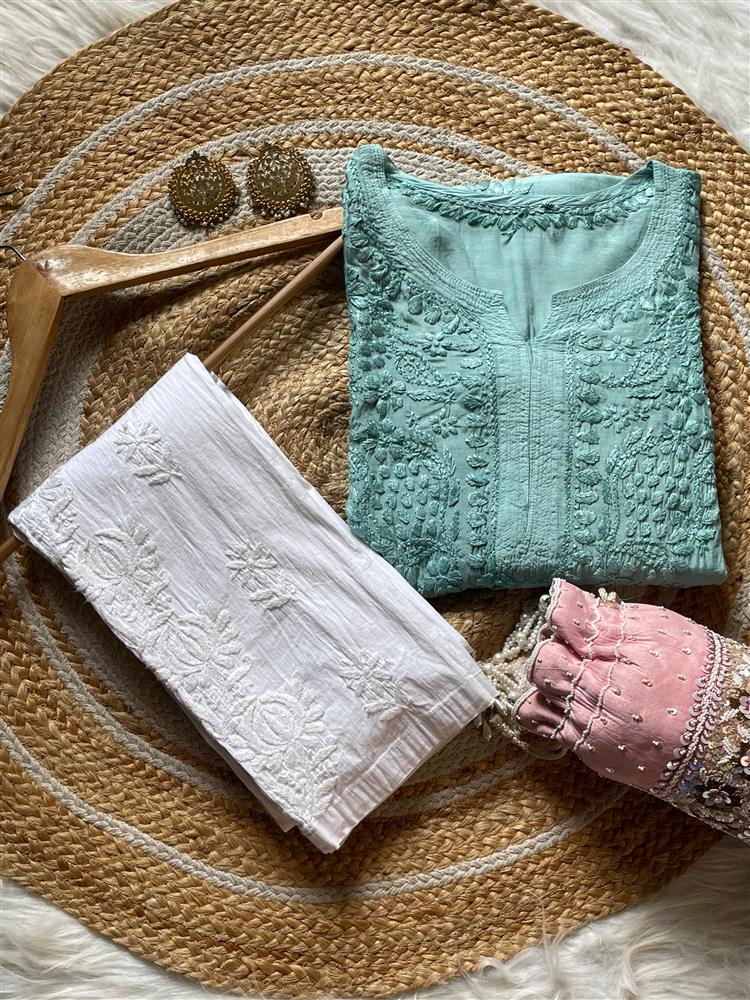 Muslin Chikankari Kurti 
