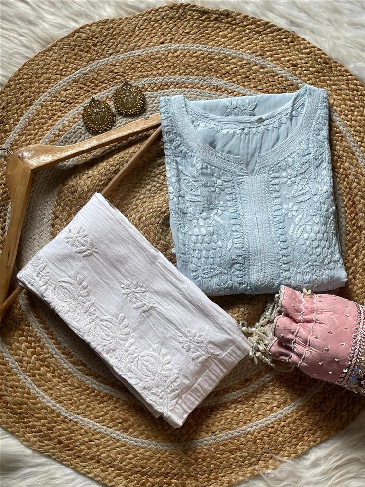 Muslin Chikankari Kurti 