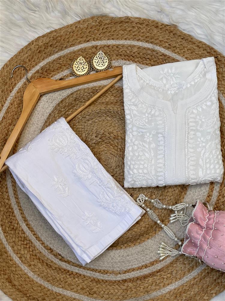 Muslin Chikankari Kurti 