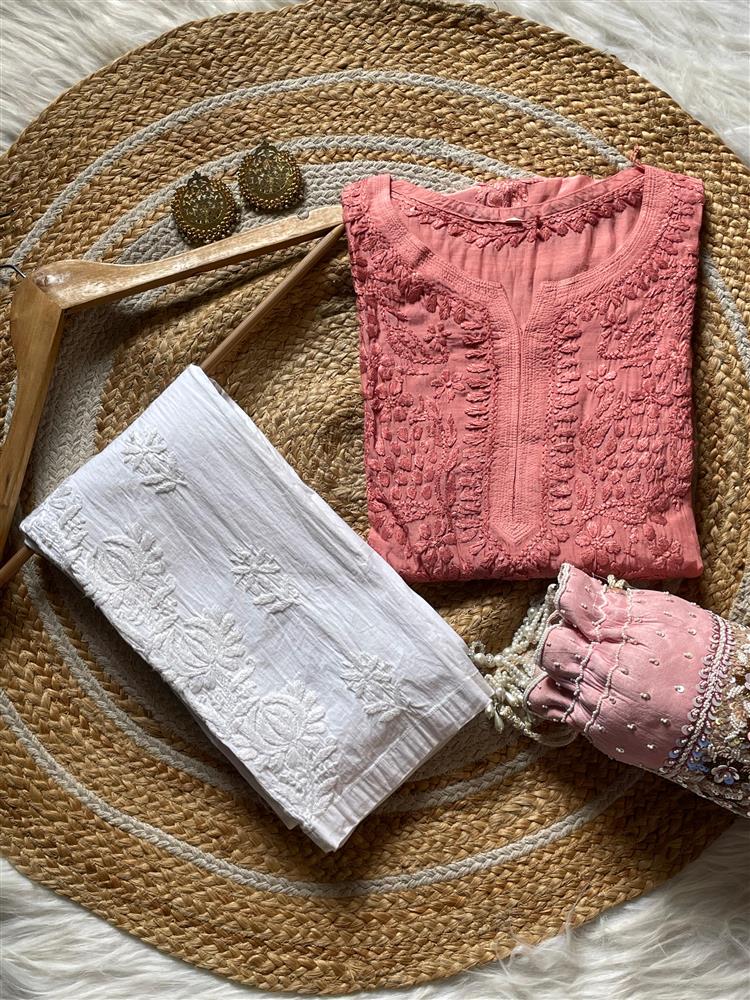 Muslin Chikankari Kurti 
