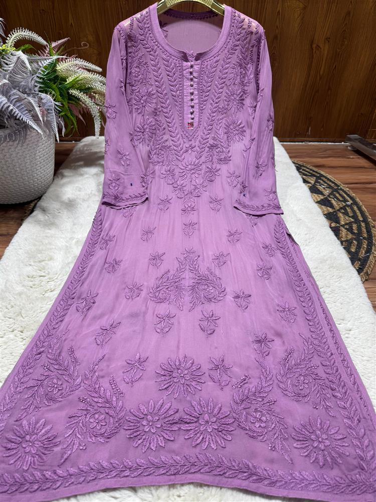 HeVy Chikankari Kurti 3 Pc Shuit