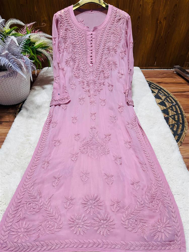 HeVy Chikankari Kurti 3 Pc Shuit