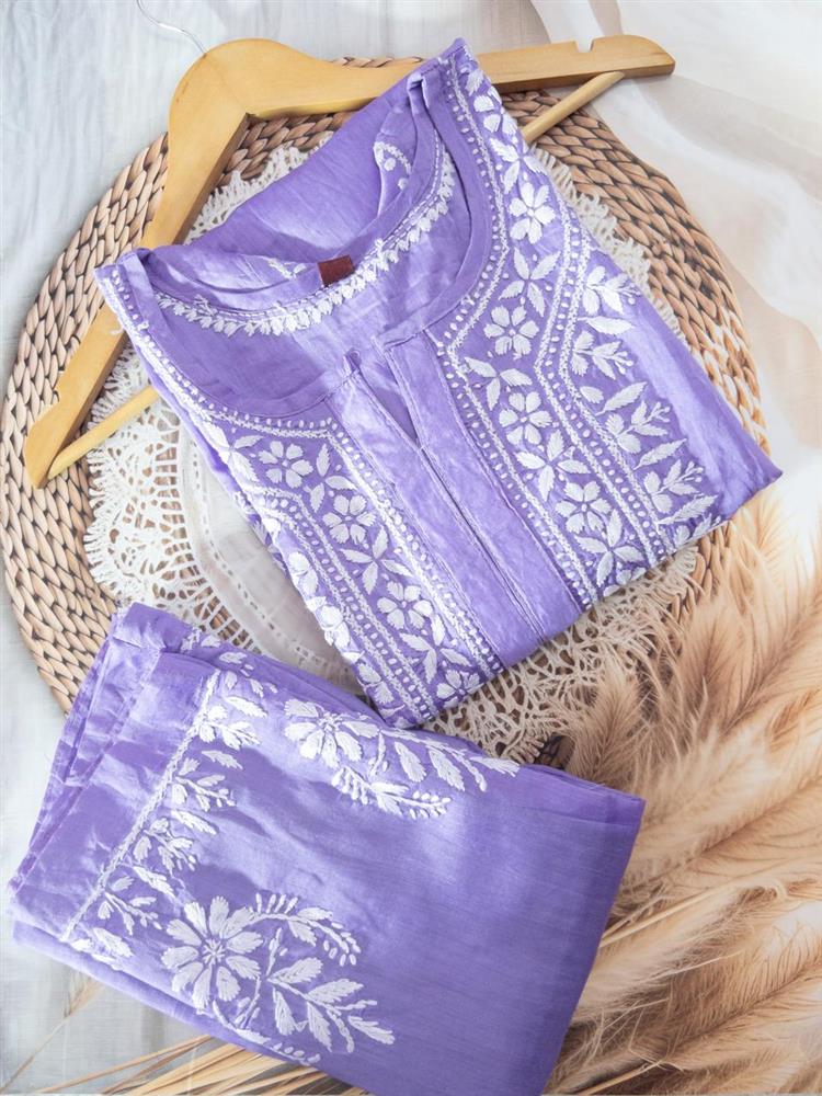 Daman Chikankari kurti Set