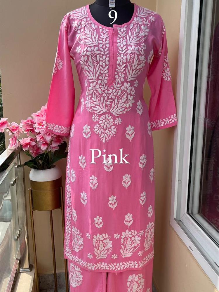 Chikankari Rayon Kurti Pallazo