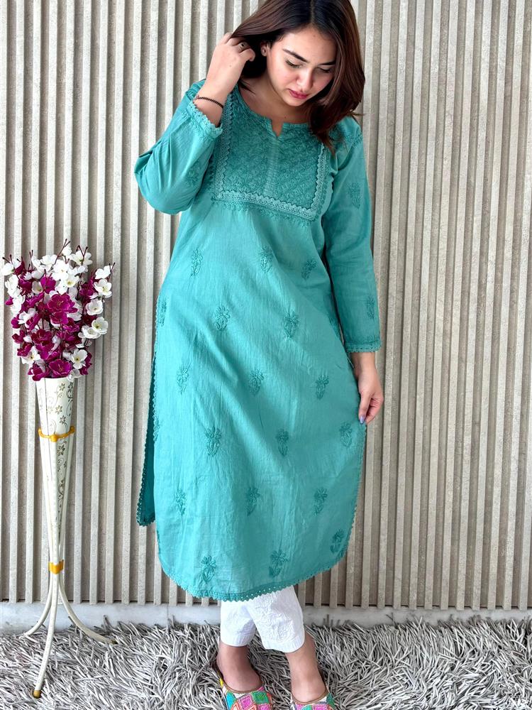 Handcrafted Chikankari Kurti 