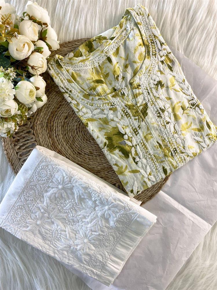 Printed Chikankari Kurti