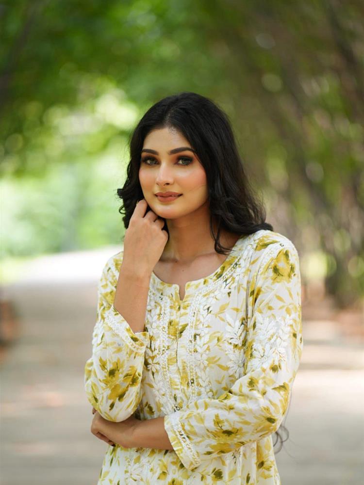 Printed Chikankari Kurti