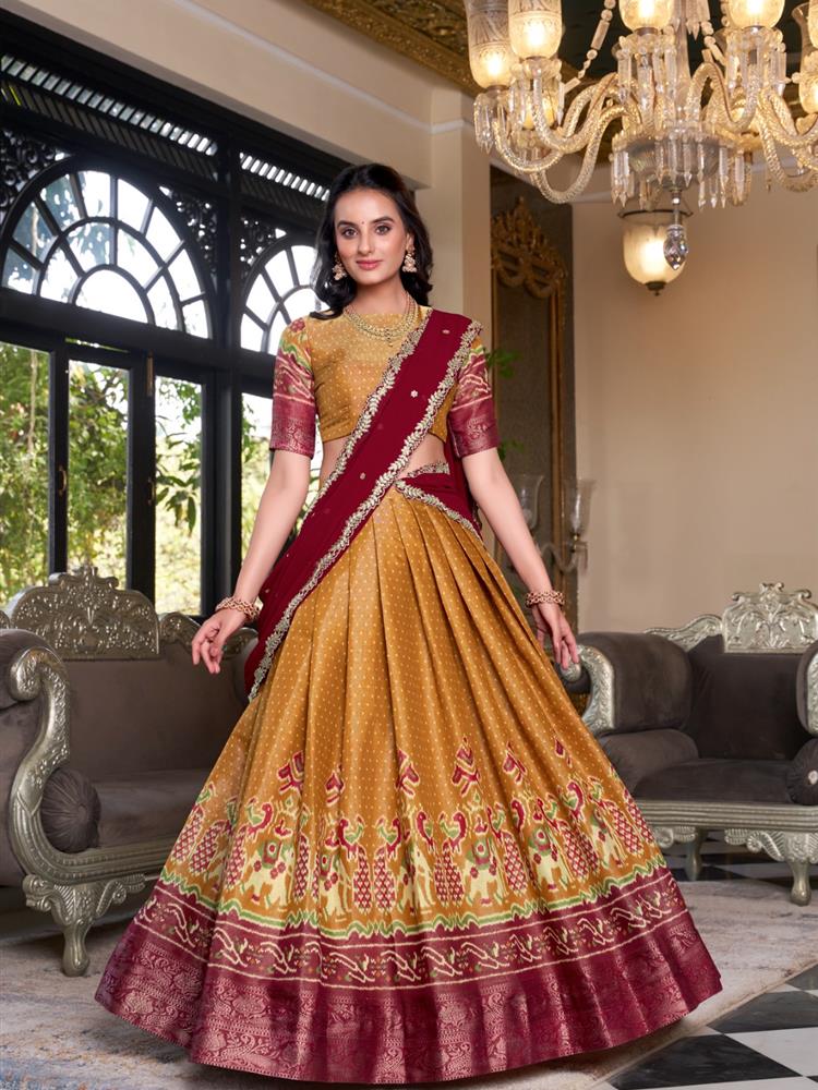 Half Saree South Style Lehngha 