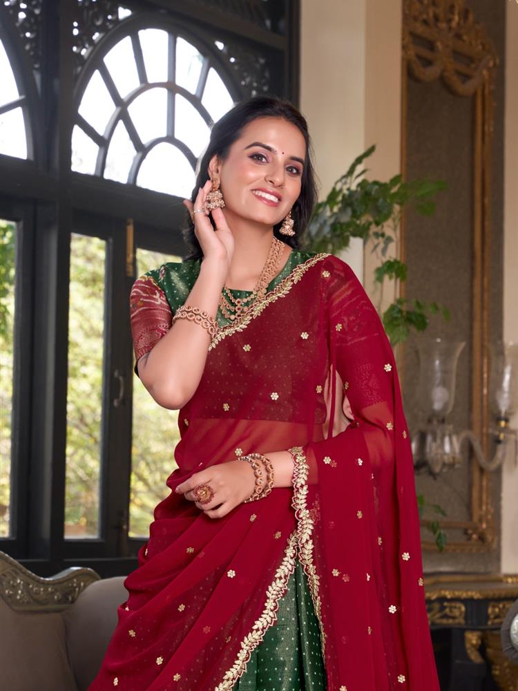 Half Saree South Style Lehngha 