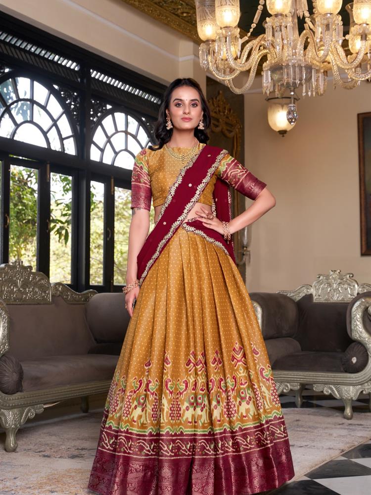 Half Saree South Style Lehngha 