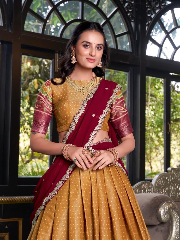 Half Saree South Style Lehngha 