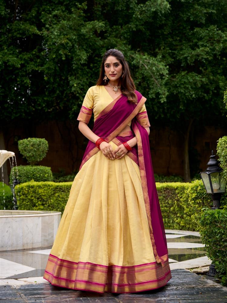 Half Saree South Style Lehngha 