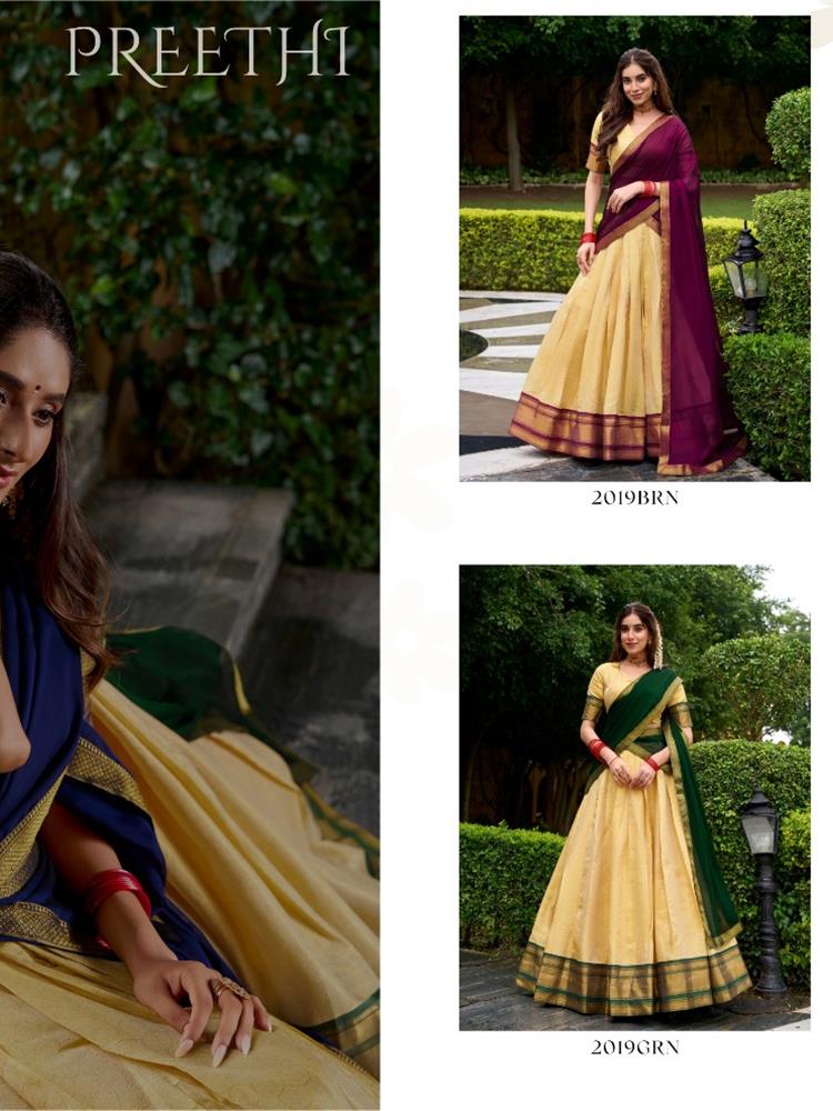 Half Saree South Style Lehngha 