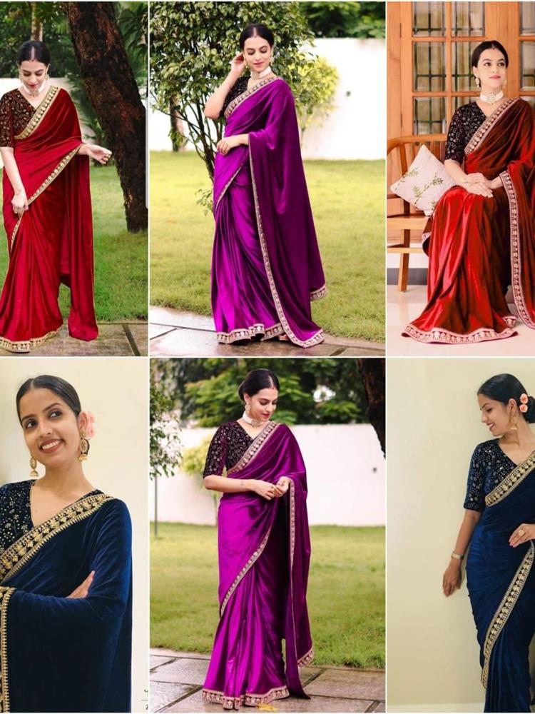 Valvet Party Saree