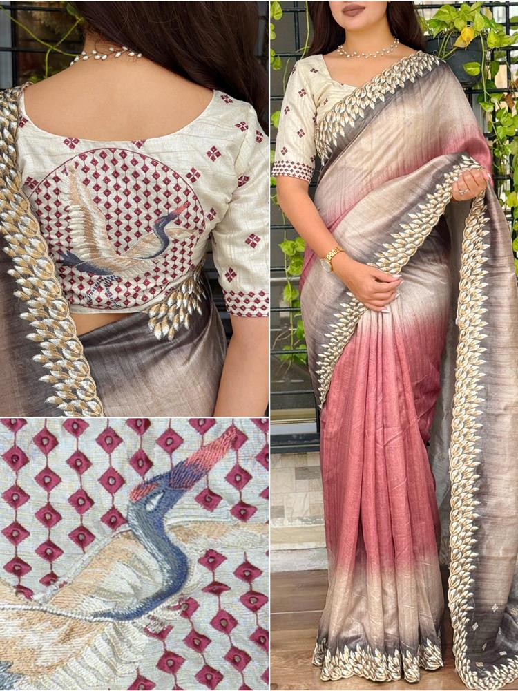 Tussar Silk Designer Saree