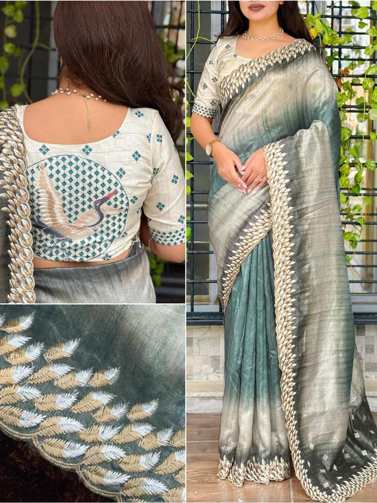 Tussar Silk Designer Saree