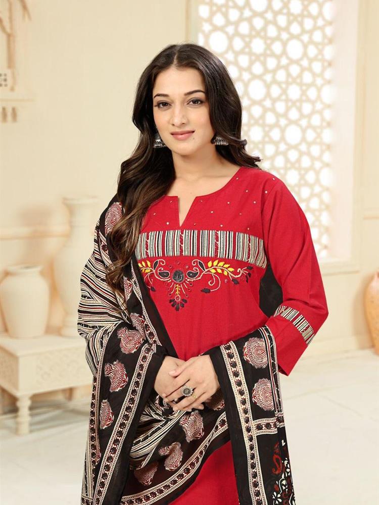 Cotton kurti pant dupatta setp