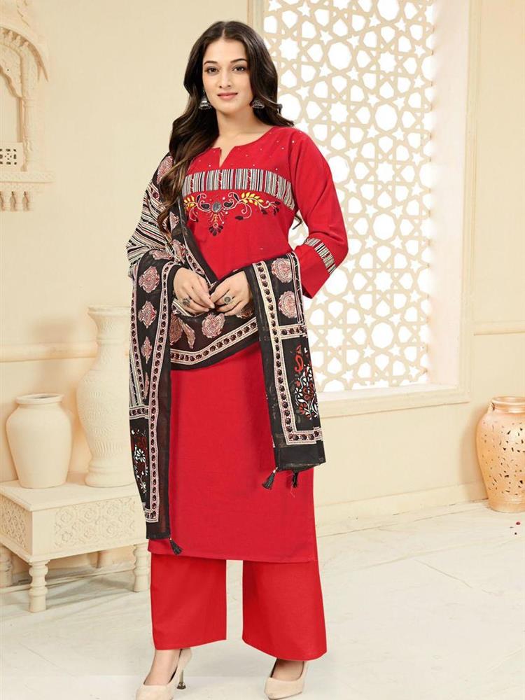 Cotton kurti pant dupatta setp