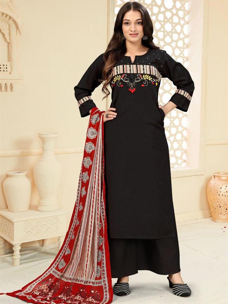 Cotton kurti pant dupatta setp