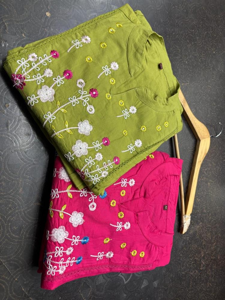 Cotton kurti pant dupatta setp