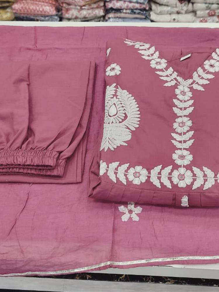 Cotton kurti pant dupatta setp