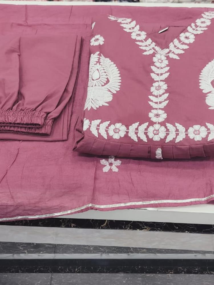 Cotton kurti pant dupatta setp