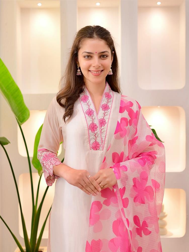 Cotton kurti pant dupatta setp