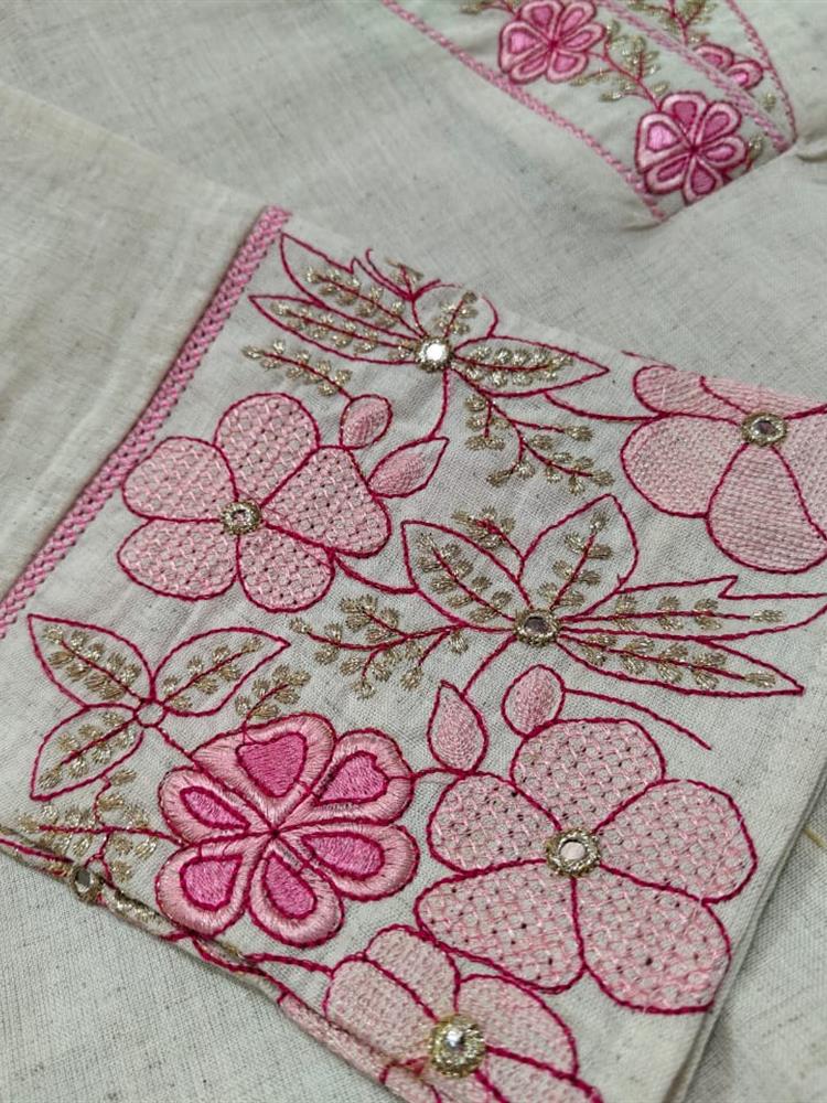 Cotton kurti pant dupatta setp