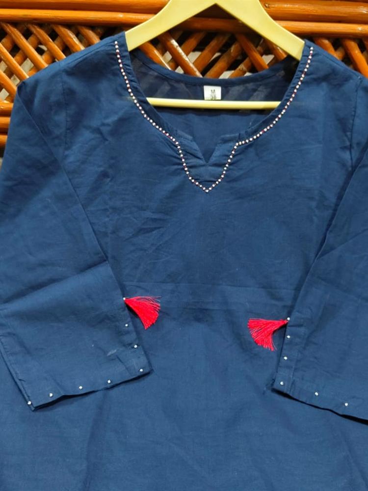 Cotton kurti pant dupatta setp