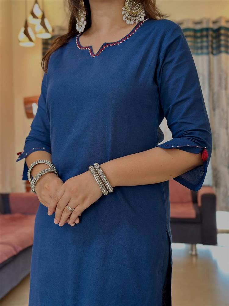 Cotton kurti pant dupatta setp