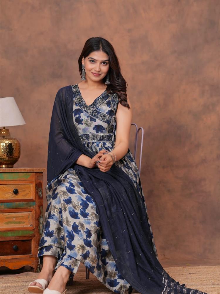 Muslin Kurti pant with Dupatta 