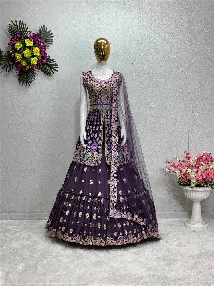 Bridal Wear Heavy CHINE Stitch Work INDOWESTERN 