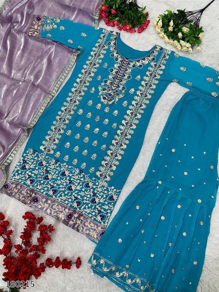 New Designer Party Sharara Shuit & Dupatta Set