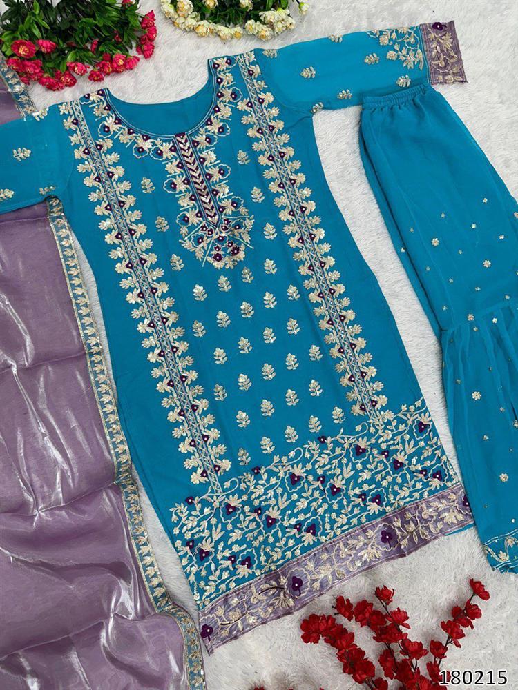 New Designer Party Sharara Shuit & Dupatta Set