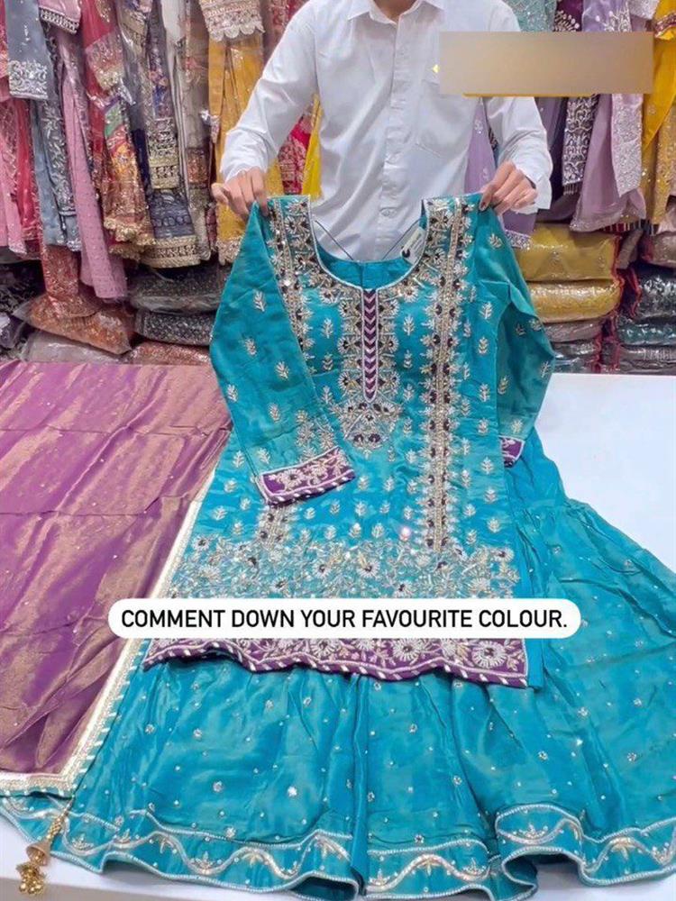 New Designer Party Sharara Shuit & Dupatta Set